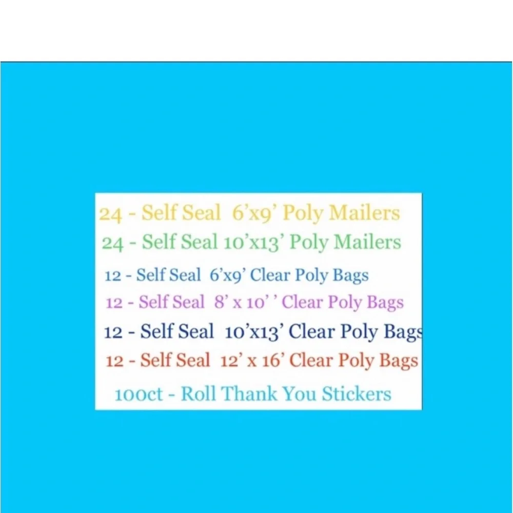 Boutique Shipping Cello~Poly Bag’s Bundle 196pc starter package⭐️100~Stickers 🆕
